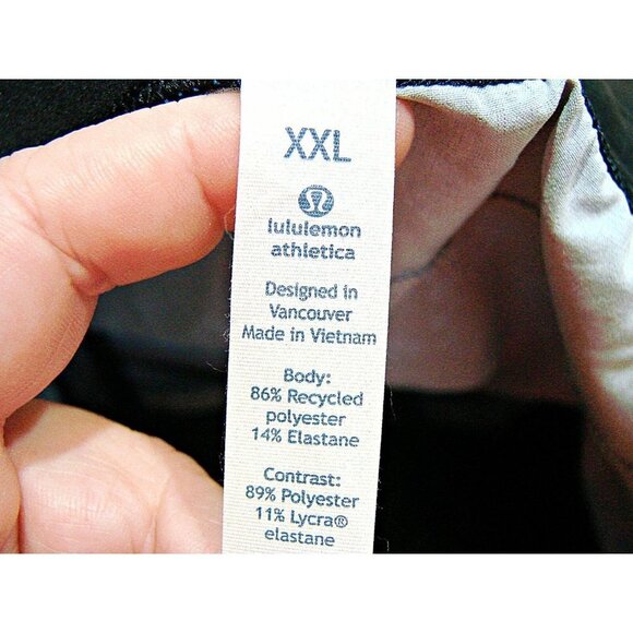 Mens Lululemon Athletica Athletic Shorts Blue Printed Elastic Waist Size XXL - Picture 3 of 11